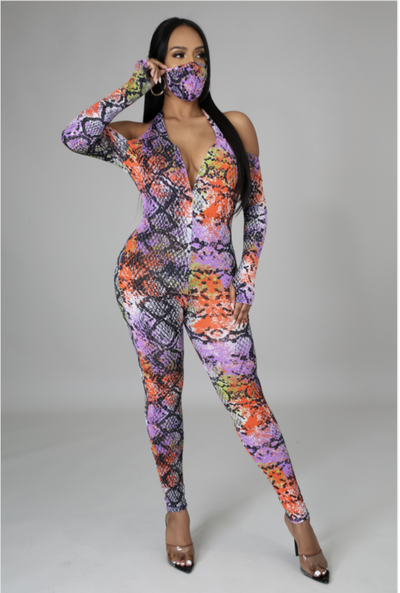 Like A Snake Jumpsuit Set