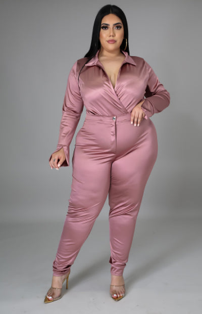 Satin Bodysuit Set